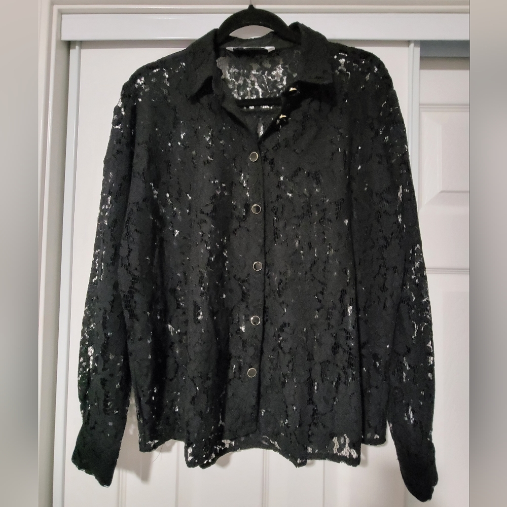 Zara Lace Button Up Blouse Size S - NEW